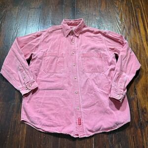 Vintage Marlboro Adventure Team Shirt Mens Small Red Denim Cotton USA Made